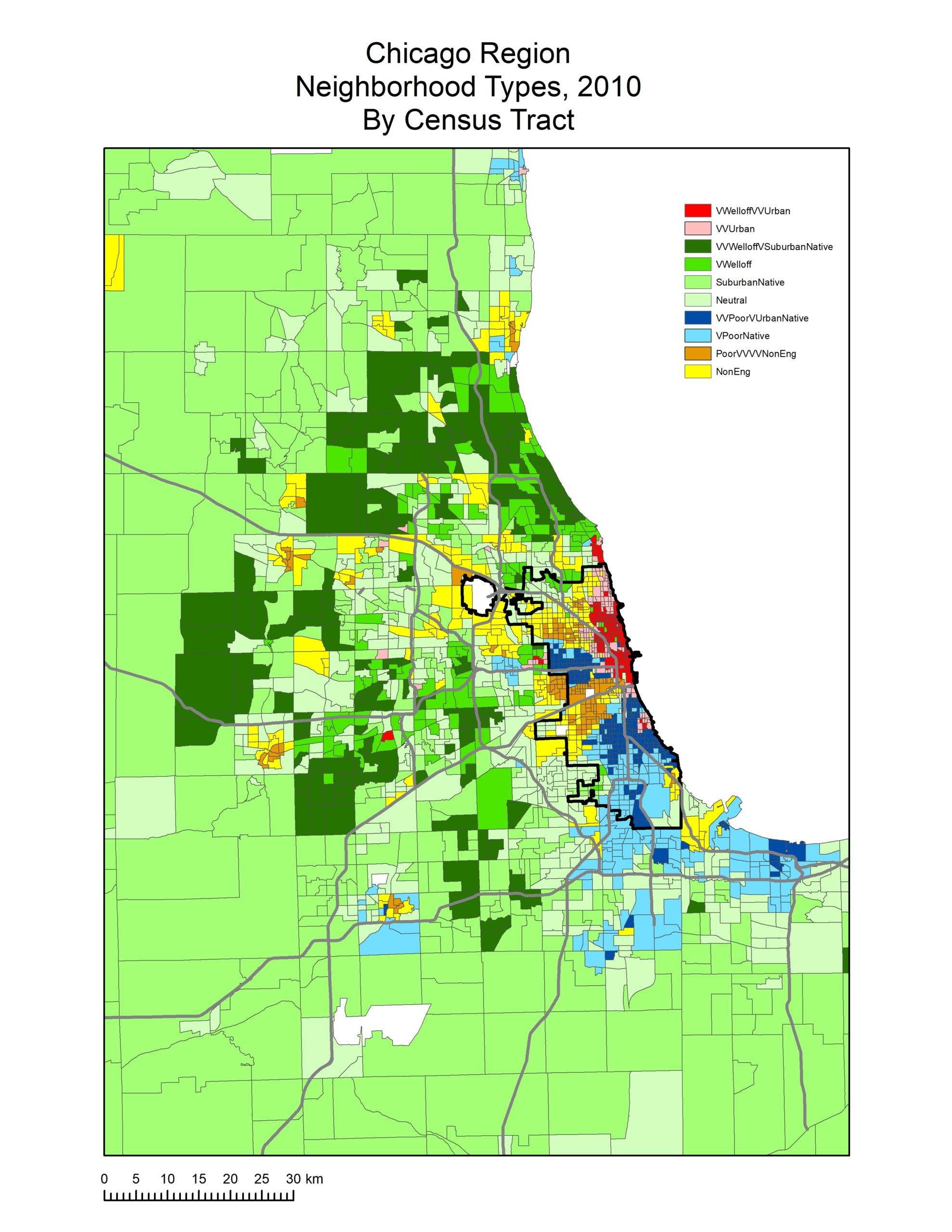 Neighborhood Types In Chicago, 2010 | Liberal Landscape